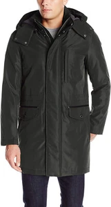 Nuevo Abrigo Chaqueta Aislada Nailon Atado Capucha Extraíble Negra Aislada Para Hombres S - Imagen 1 de 3