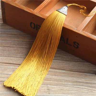 Tapa de metal de aleación de 17 cm borla de seda helada adorno artesanía fabricación de joyas accesorio hágalo usted mismo Foto 1 de 4