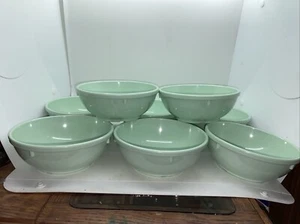 Vintage Texas Ware Set Of 8 Small Bowls Mint Green USA Melamine Dallas Ware USA - Picture 1 of 16