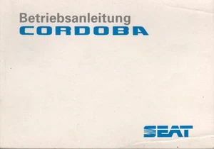SEAT CORDOBA Betriebsanleitung 1994 Bedienungsanleitung Handbuch Bordbuch BA - Picture 1 of 1