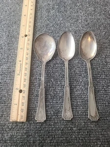 Vintage 1881 Rogers A1 2- cucchiaini 1- cucchiaino da zuppa - Foto 1 di 5