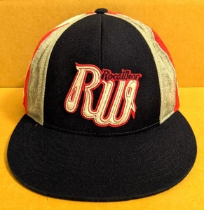 RocaWear Red/White/Blue Fitted Baseball Hat Cap Sz 7-1/2 Acrylic/Wool Flat Bill - Picture 1 of 8