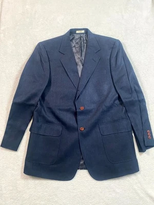Blazer Orvis 100 % seda lúpulo abrigo ordenado para hombre 42R azul marino nuevo con etiquetas Foto 1 de 4