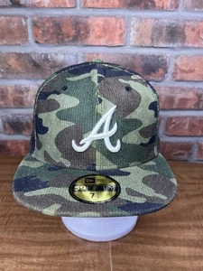 New Era Atlanta Braves Corduroy Camo 59Fifty 7 1/2 Baseball Hat MLB - Picture 1 of 7