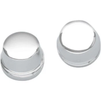 Cubiertas de tuerca de eje delanteras cromadas Drag Specialties 0309-0217 Harley Dyna FLHT FLT Foto 1 de 1