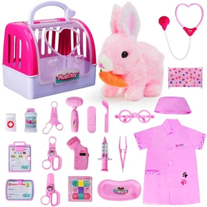 Kit de Doctor para Niñas - Juegos de Juego Veterinario para Niños, Juego de Doctor de Juego de Simulación con Pe... - Imagen 1 de 6