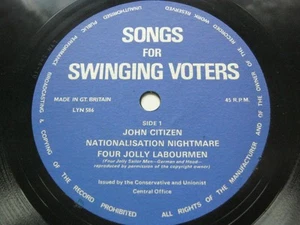 John Citizen Songs For Swinging Voters flexi Lyntone LYN 587 M 1960s flexi, Song - Picture 1 of 5