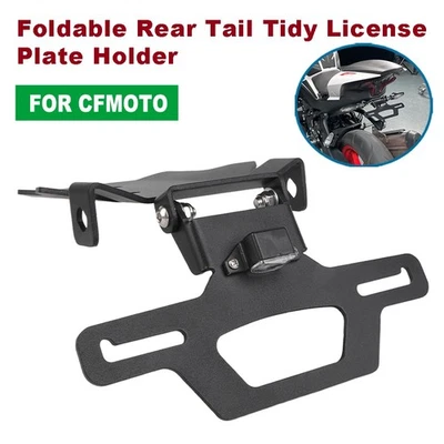 Soporte de matrícula ordenado cola trasera plegable para CFMOTO 450NK 450SS/SR/SRS 300SS Foto 1 de 4