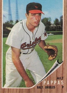 1962 Topps #75 Milt Pappas, excelente estado - Imagen 1 de 2