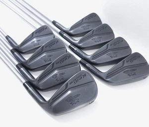Used COBRA KING FORGED MB BLACK irons #4-Gw KBS TOUR C-TAPER 120S - Picture 1 of 9