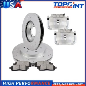 Brake Rotors Calipers & Ceramic Pad For 06-08 Ford F-150 Lincoln Mark LT Front - Picture 1 of 1
