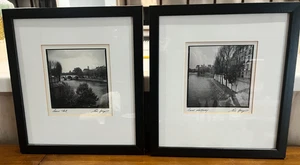Eric Krup Schwarz Weiß Paris Fotografie Seine Park & Seine Gehweg gerahmt mattiert - Bild 1 von 10