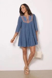 abito ba&sh taglia M Ciana midi foderato cotone biologico scollo a V maniche a gomito - Foto 1 di 11