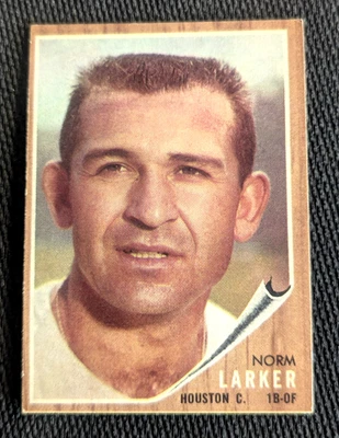 Sharp 1962 Topps #23 Norm Larker Houston Colt .45s Baseball Card-EX/EX+ - Image 1 of 2