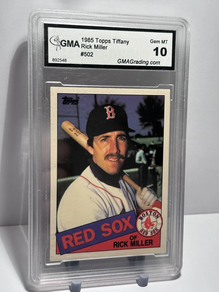 1986 Topps Tiffany Rick Miller Boston Red Sox Graded 10 GEM MINT Grand Rapids MI - Image 1 of 3