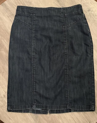Ann Taylor Blue Denim Pencil Jean Skirt Women Size 8 - Image 1 of 4
