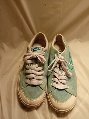 Nike Turquoise Plaid Lace Up Low Top Sneakers Shoes 402289-301 Womens Size 8 - Изображение 1 из 4