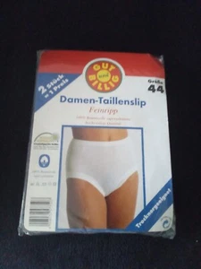 Zwei Damen - Taillenslip Gr. 44 weiß, 100 % Baumwolle Slips Schlüpfer - Bild 1 von 1