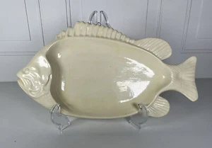 Fish Shaped Ceramic Platter Plate Appetizer Food Serving Tray Vintage - Picture 1 of 7