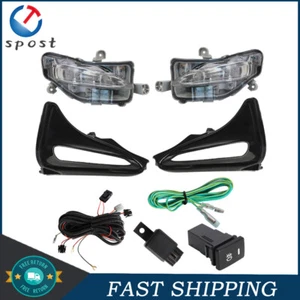 LH+RH LED Fog Lights DRL Fog Lamps w/Bulbs Kit Fit For Toyota Corolla 2017- 2019 - Picture 1 of 12