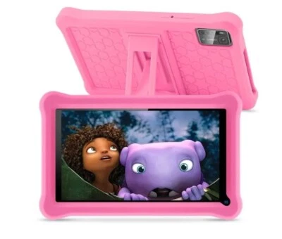 Tablette Tactile Enfants 7 Pouces - 3Go RAM - 32Go ROM - Android 11-Rose - Photo 1/4