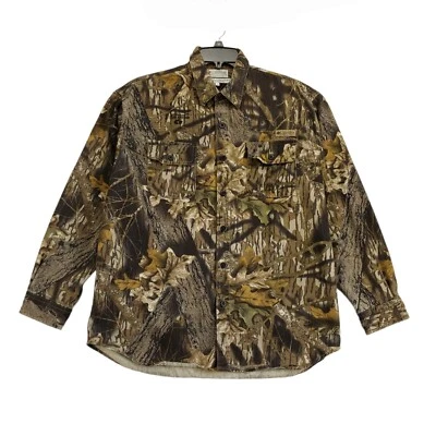 Columbia Shirt Men L Camouflage Mossy Oak Long Sleeve Button Up Hunting Outdoors - Image 1 of 4