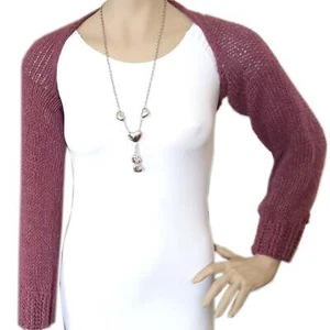 Coprispalle donna misto lana - realizzato a mano a maglia tg S - Picture 1 of 4