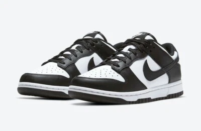 Tênis esportivo Nike Dunk Low retrô masculino branco e preto DD1391-100 - Imagem 1 de 4