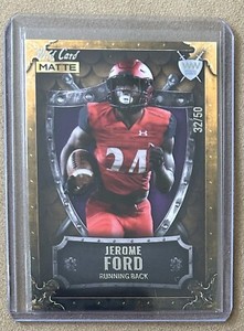 Jerome Ford #32/50 Wild Card Matte Weekend Warrior #WW-25 2022 Browns RC Sp