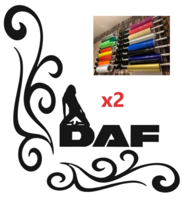 Pegatinas para camión DAF estilo eje camión cabina pegatinas para ventana cualquier color Xf Xg - Imagen 1 de 4