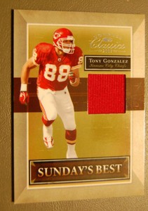 2007 Donruss Classic Sunday's Best Tony Gonzales Jersey Card #SB-9 S#'d 242/250