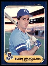 1986 Fleer Buddy Biancalana Kansas City Royals #3