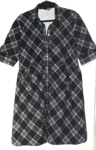 N.W.3 Hobbs St Mary's Check Dress black grey wool blend shirt dress Size 16 vgc - Picture 1 of 6
