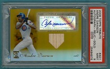 2009 Topps Tribute Relic Gold Andre Dawson Auto Game Used Issue #AD2 PSA 9! POP1