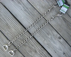 Lot of 2 Nickel Stud Chains Swivel 18" - Picture 1 of 3