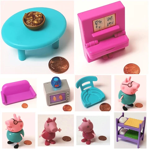 Peppa Pig Doll House Furniture Figures Castle Ice Cream Pizza Birthday Cover