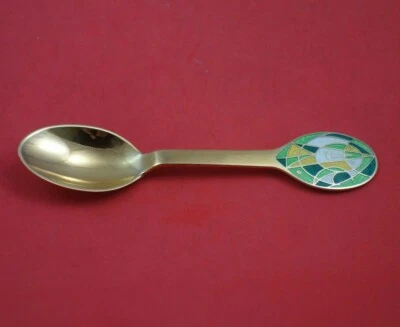 Cuchara de Navidad de A. Michelsen Cucharadita danesa de plata esterlina 1980 La máscara Foto 1 de 3