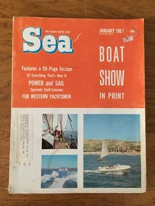 Sea and Pacific Motor Boat Magazine Jan 1967 Yachting Sailing Marine - Bild 1 von 5