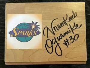 NNEKA OGWUMIKE Los Angeles SPARKS Basketball WNBA Signed Floor Tile 5" x 4" - Picture 1 of 2