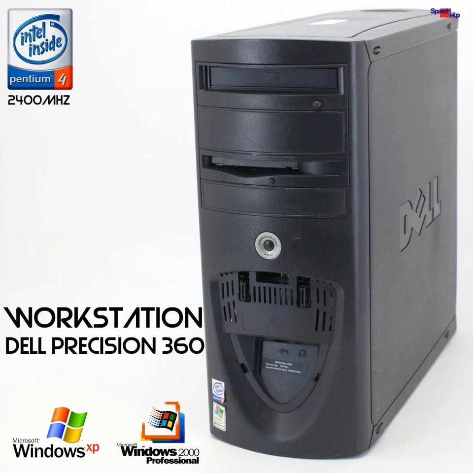 Dell Precision Workstation 360 Ws Pentium 4 2400Mhz Profi Computer Pc 2Gb Ram - Image 1 of 4