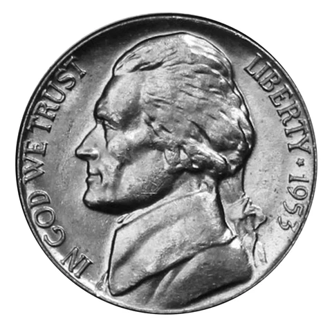 1953 -D Jefferson Nickel - Choice/Gem BU Coin (1 pc) Cover