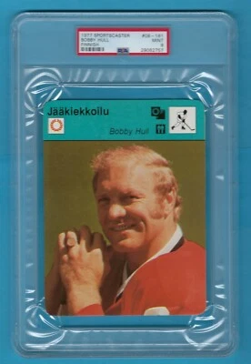 1977 SPORTSCASTER FINNISH 08-181 Bobby Hull! PSA 9 MINT! NO PSA HIGHER! RARE! - Image 1 of 2