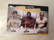Tony Gwynn Dave Winfield Wil Myers 2019 Topps Faces Of The Franchise Black /299