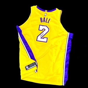 Autograph Signed Lonzo Ball NBA Jersey Basketball Lakers Game Lebron Iobe - Picture 1 of 11