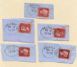 SCARCER BELFAST *IRISH Type SPOON* FULL Cancellations ON PIECES (CUT SQUARE) - Picture 1 of 1