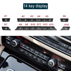 14pcs Button Key Caps Repair Kit A/C Heater Switch for BMW 5 6 7 F10 F01 F12 F11 - Foto 1 di 10