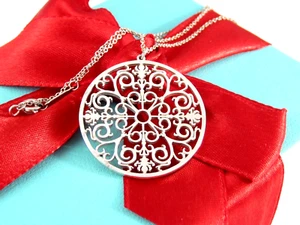 Tiffany & Co Silver Circle Enchant Pendant Necklace 20" - Picture 1 of 4