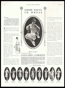 1921 GOSSARD CORSETS Women's Lingerie Multiple Photos Vtg 1920s PRINT AD - Picture 1 of 1