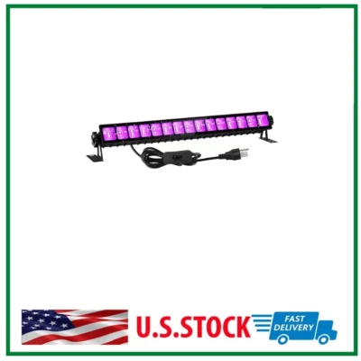 Barra de Luz LED Negra 36W, Luz de Inundación Premium con Enchufe + Interruptor + Cable de 5 pies, Para Fiesta Foto 1 de 4