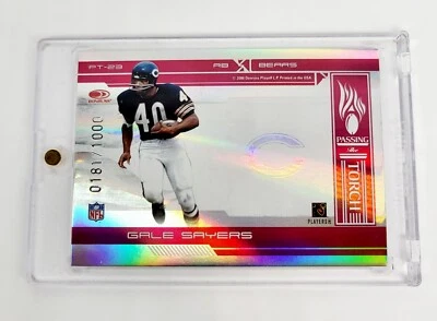 MINT #/ED RED 2006 Donruss Elite Passing the Torch #23 Cedric Benson Gale Sayers - Image 1 of 2